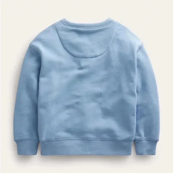 New BODEN Logo Graphic Sweatshirt  Brave The Wave Kids 13-14y 164cm Pebble Blue - Picture 3 of 11